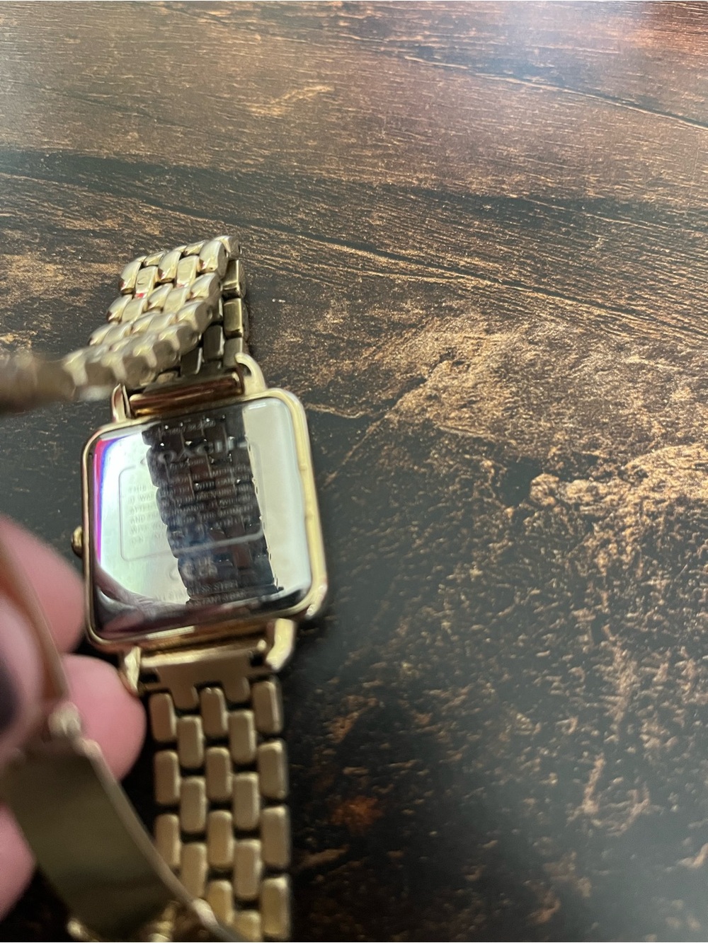 Coach Gold Tone Square Face Bracelet Watch - Picture 2 of 3